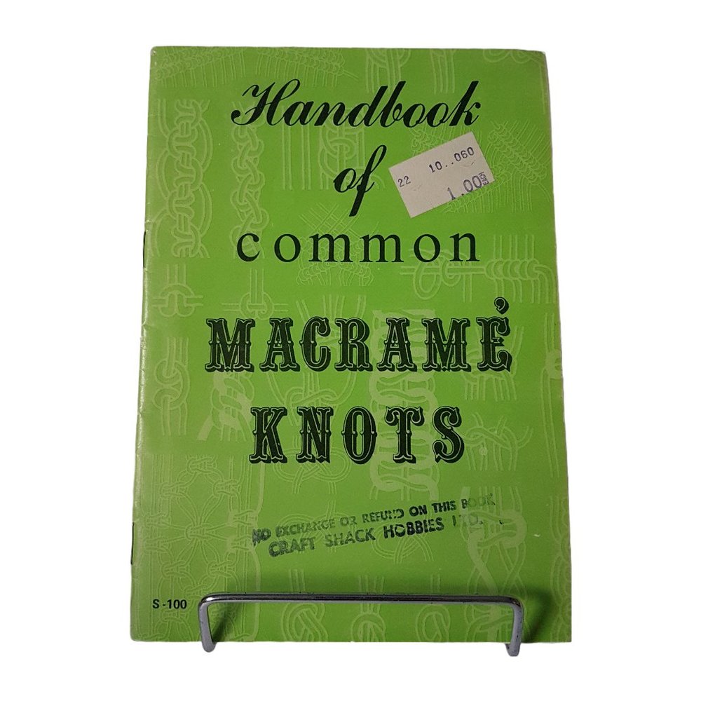 Vintage 1970's Handbook of Common Macrame Knots Macrame Craft Book Pattern Book